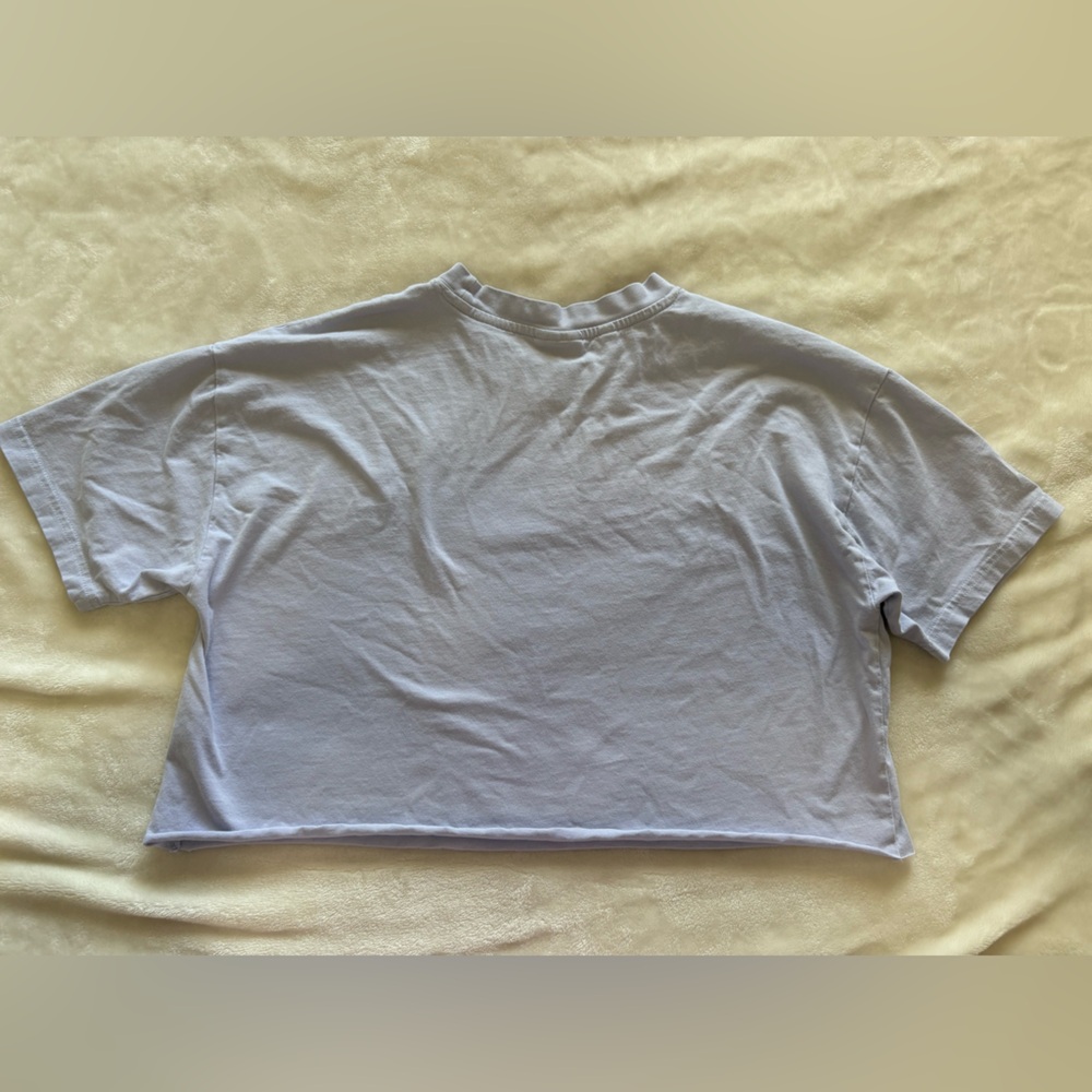 Gymshark Light Blue Cropped Tee - Picture 2 of 3